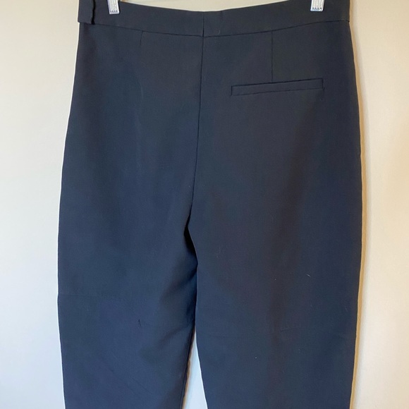 COS Black crop cropped wide leg pants w patch pockets sz 12 - Picture 3 of 7